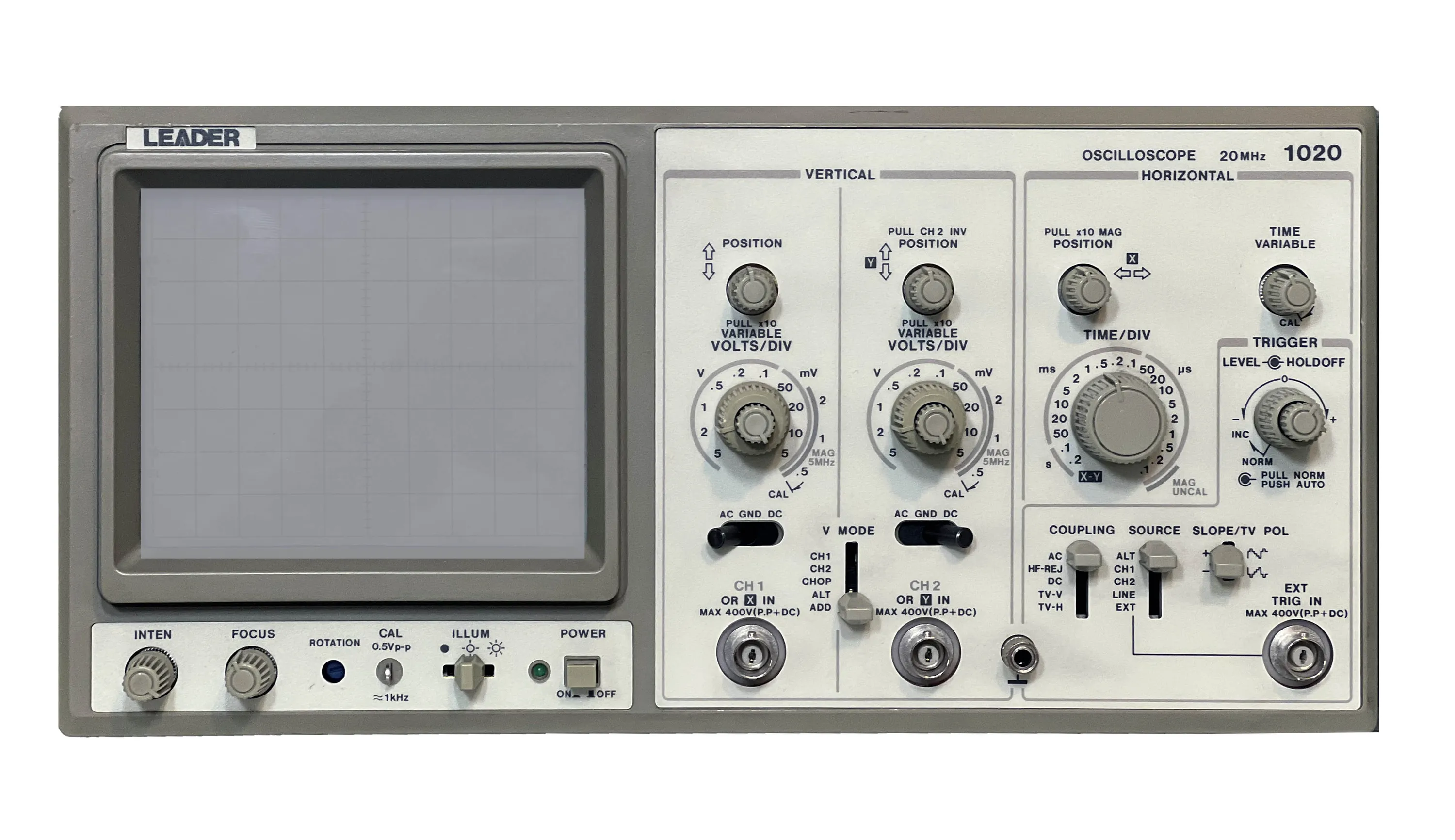 اسیلوسکوپ آنالوگ مدل Leader 1020 اسیلوسکوپ آنالوگ دست دوم مدل Leader 1020 برند لیدر ژاپن